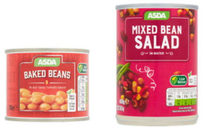 Product Recall Asda Baked Beans 210g, and Asda Mixed Bean Salad 400g image